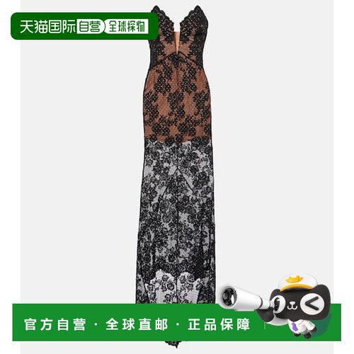 香港直邮Self-Portrait 女士 精饰透视蕾丝礼服 black黑色 舒适时