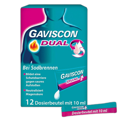 欧洲直邮GAVISCON盖维斯康混悬液12x10ml胃酸反流效期至26年6月