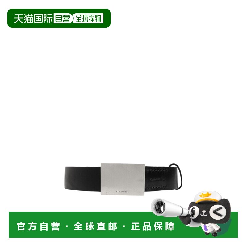 1h可退 香港直邮ALL SAINTS 男士腰带 29M095XE001 AW2026 黑色