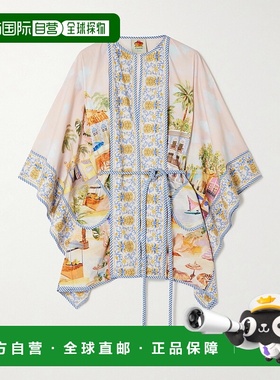 香港直邮FARM RIO 女士 Aracati 束带印花有机棉质府绸长衫 34218