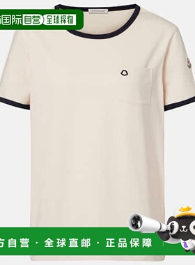 1h可退 香港直邮Moncler 盟可睐 女士 棉质针织T恤 blue蓝色 舒适