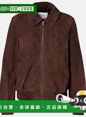 1h可退 香港直邮YVES SALOMON 女士 绒面革短夹克 brown棕色 舒适