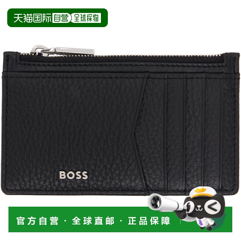 香港直邮BOSS 波士 男士 黑色 Logo Hardware 卡包 50529518 - 实物图