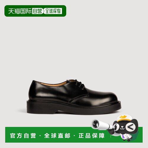 自营欧洲直邮Sandro桑德罗 男士皮革黑色德比鞋男鞋