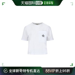 Polos and 女士 香港直邮Fendi T恤白色上衣 芬迪 FS9619ANQS