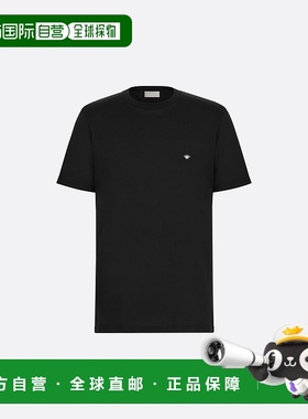 欧洲直邮DIOR(迪奥) 男士T 恤圆领刺绣针织