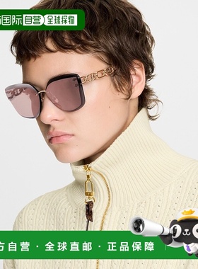 自营1h可退 欧洲直邮LV路易威登 Jewel女士粉色金属老花图案太阳