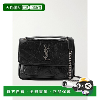 香港直邮Saint Laurent 圣罗兰 女士 Niki Baby 绗缝起皱皮革肩包