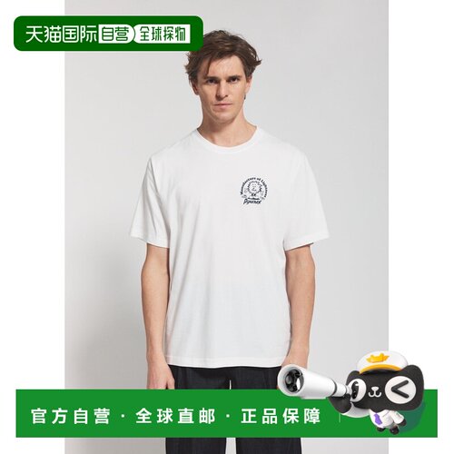 自营欧洲直邮Pyrenex MFG TEE男女通用白色有机棉短袖T恤