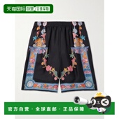 范思哲 男士 Coral 香港直邮Versace Theatre真丝短裤 10024761A1