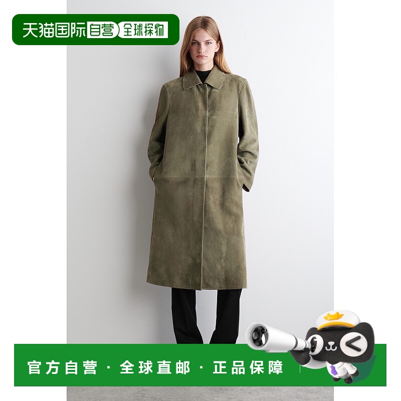 自营欧洲直邮COS 女士皮革翻领大衣
