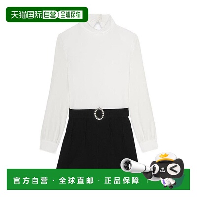 香港直邮Saint Laurent 细沙面料露背连身衣 691289Y012W