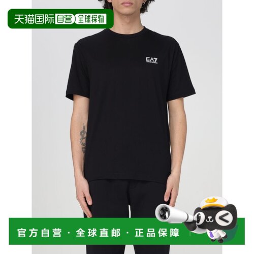 香港直邮EA7 男士T恤 7M000567AF10375MC001 SS2026 黑色 7M00056