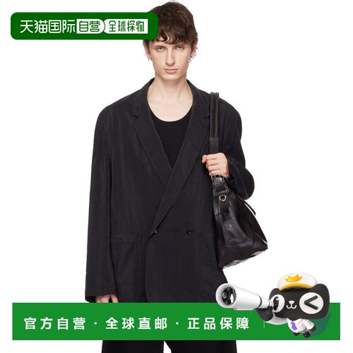 1h可退 香港直邮Lemaire 男士 黑色 Soft Double Breased Dry Sil
