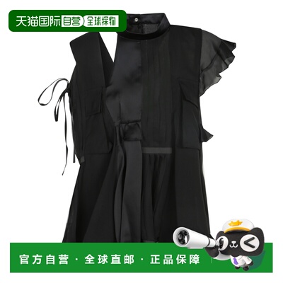 1h可退 香港直邮SACAI 女士连衣裙 2608517001 SS2026 黑色 Satin