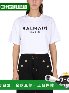 1h可退 香港直邮Balmain 巴尔曼 女士 徽标短袖T恤 AF0EE020BB02