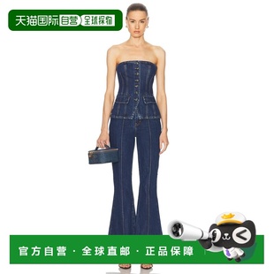 1h可退 香港直邮Self-Portrait 女士 牛仔抹胸连衣裤 PF24804JSBL