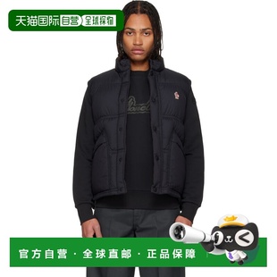 香港直邮moncler 盟可睐 男士 黑色 Aul 羽绒马甲 K20971A0003059