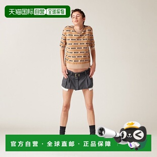 圆领针织衫 短袖 MML8311V8XS232 Miu 香港直邮Miu