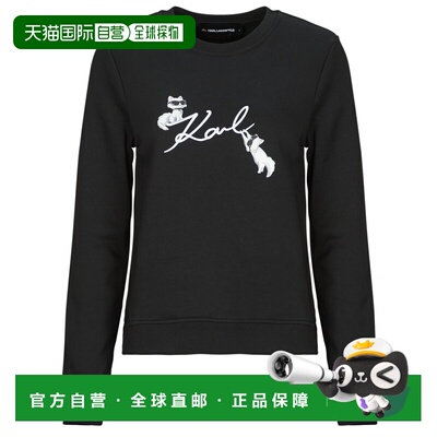 欧洲直邮Karl Lagerfeld卡尔拉格斐女装套头运动衫卫衣IKON SIGNA