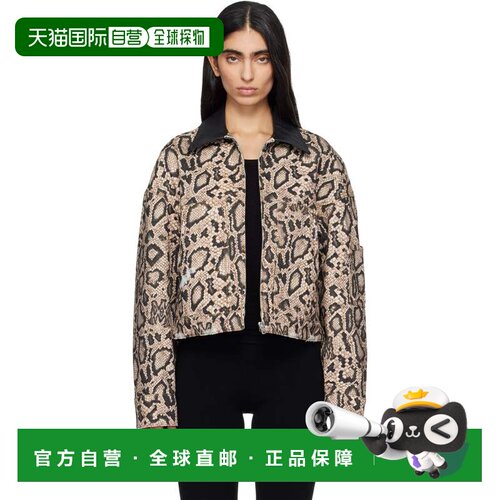 1h可退 香港直邮AMIRI 女士 棕色 Snake 牛仔夹克 AWOUJA1035