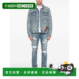香港直邮AMIRI 男士 长袖牛仔夹克 AMDNTR1019 blue蓝色 舒适时尚