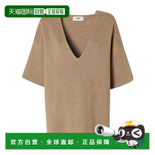 1h可退 香港直邮FENDI 女士针织衫 FZXD45AUI0F1SB0 AW2025 棕色
