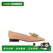 香港直邮Salvatore 01G155菲拉格慕单鞋 Ferragamo 徽标平底鞋