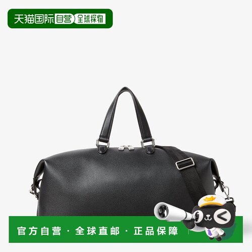 欧洲直邮Fendi Lui 45号旅行包-黑色皮革旅行包斜挎包单肩包
