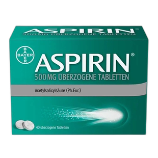 欧洲直邮德国拜耳Aspirin阿司匹林500mg乙酰水杨酸感冒抗炎止痛片