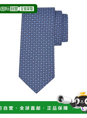 香港直邮Salvatore Ferragamo 蝴蝶印花领带 351327菲拉格慕