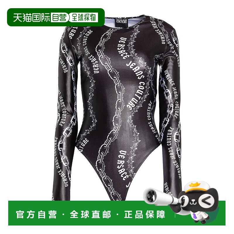 1h可退 香港直邮Versace Jeans 范思哲 女士 连体衣 black黑色 舒