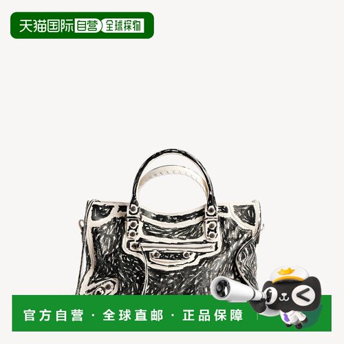 自营欧洲直邮Balenciaga巴黎世家 Le City女士小羊皮印花手提包