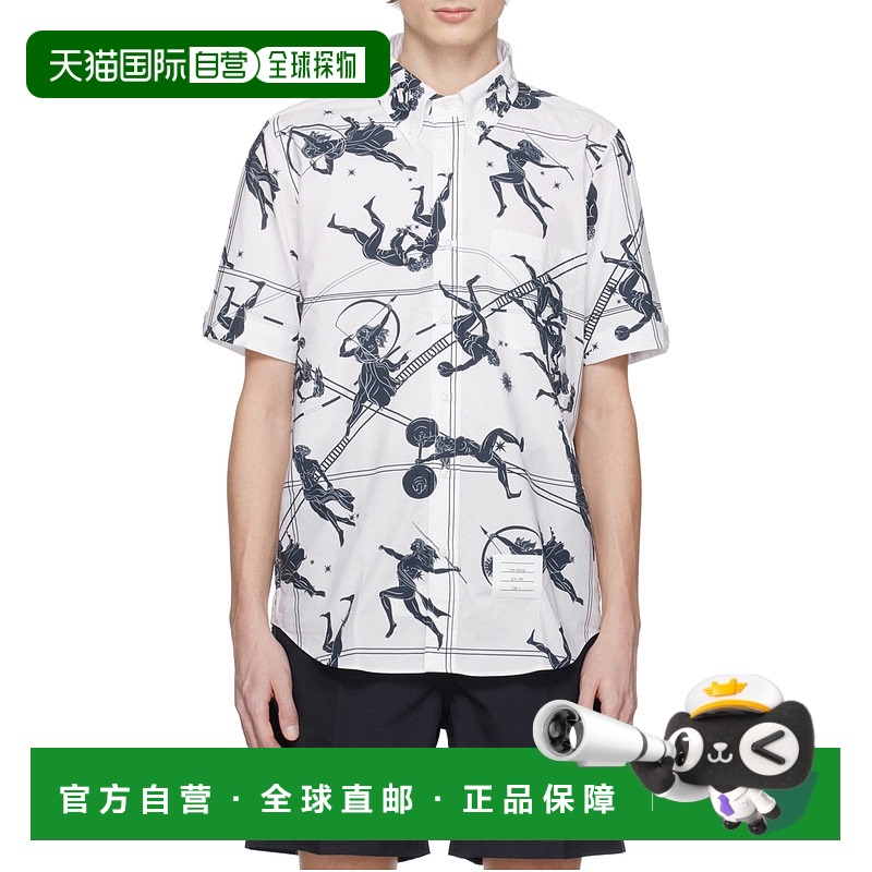 1h可退 香港直邮Thom Browne 汤姆 布朗 男士 短袖衬衫 MWS239AF0