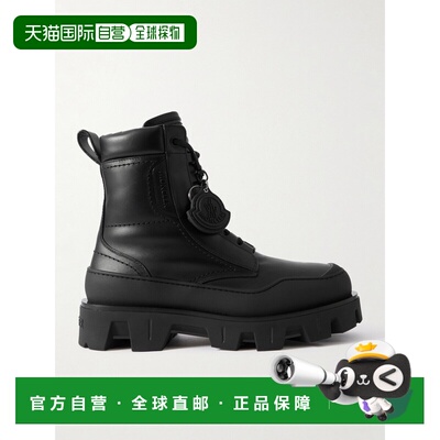 香港直邮Moncler 盟可睐 男士 Peak Path 皮质绑带靴子 4F00050M7