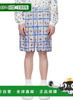 1h可退 香港直邮Marni 玛尼 男士 蓝色 Saraband 短裤 PUMU0049M5