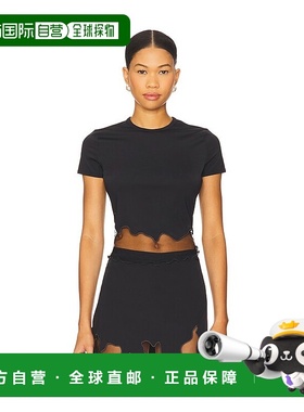 1h可退 香港直邮Diesel 迪赛 女士 Inlay 上衣 A19610 black黑色