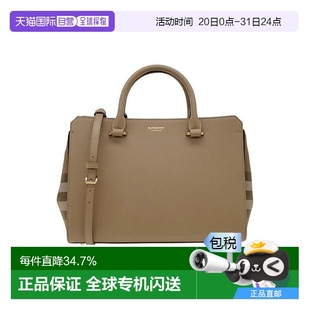 徽标印花可调节肩带手提包正品 欧洲直邮Burberry博柏利女士时尚