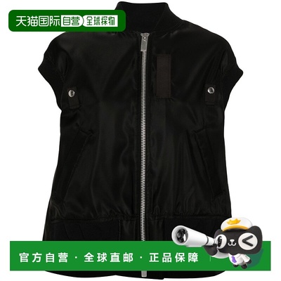 1h可退 香港直邮Sacai 女士 拉链马甲 SCW203 black黑色 舒适时尚