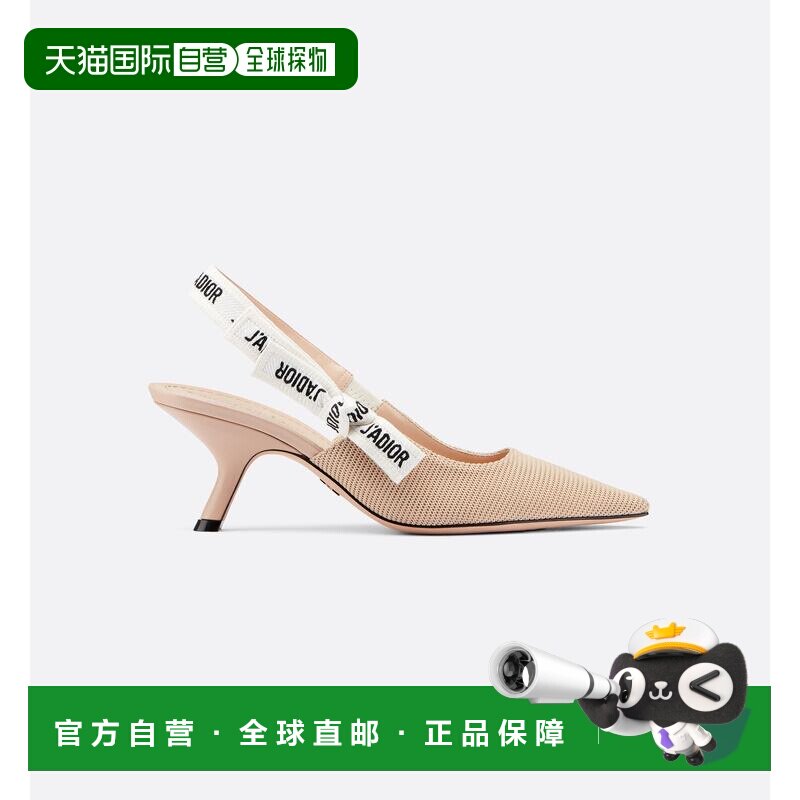 欧洲直邮DIOR J'Adior女士高跟鞋裸色尖头平底字母细高跟单鞋
