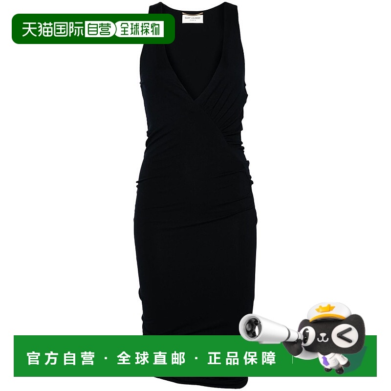 香港直邮Saint Laurent 圣罗兰 女士 无袖中长连身裙 776444Y3I39