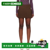 1h可退 WSK063ACWOV0071BR 斜纹短裙 香港直邮Marine Serre