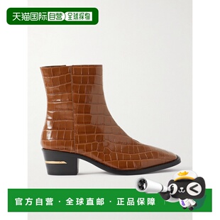 1h可退 香港直邮AMIRI 男士 鳄鱼纹皮质切尔西靴 AMFOBT1008