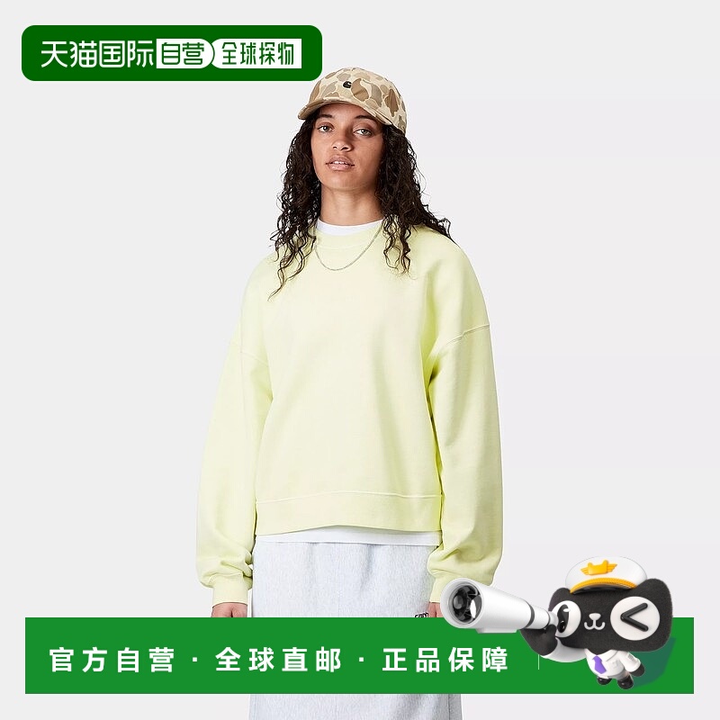 自营欧洲直邮Carhartt Wip 女士淡绿色棉卫衣