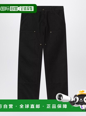 1h可退 香港直邮CARHARTT WIP 男士 黑色漂洗双及膝裤子 I031501C