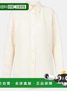 香港直邮Gabriela Hearst 女士 Ferrara 亚麻真丝衬衫