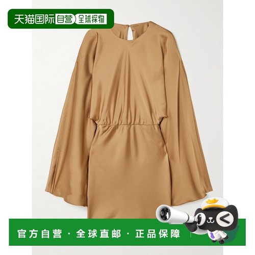 1h可退 香港直邮NORMA KAMALI 诺玛 卡玛丽 女士 Obie 缎面迷你连