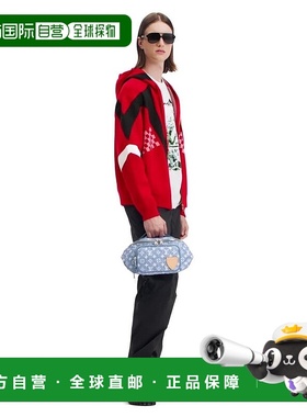 自营1h可退 欧洲直邮LV路易威登 Remix男士黑色小牛皮老花图案德