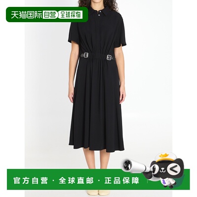 香港直邮LOEWE 女士连衣裙 S540Y09XTW1100 CO 黑色 翻领连衣裙