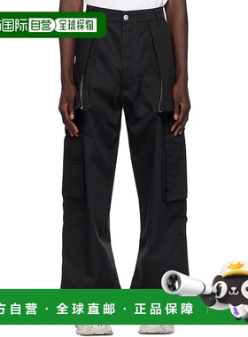 1h可退 香港直邮Tom Ford 汤姆 福特 男士 黑色 Wide Leg 工装裤